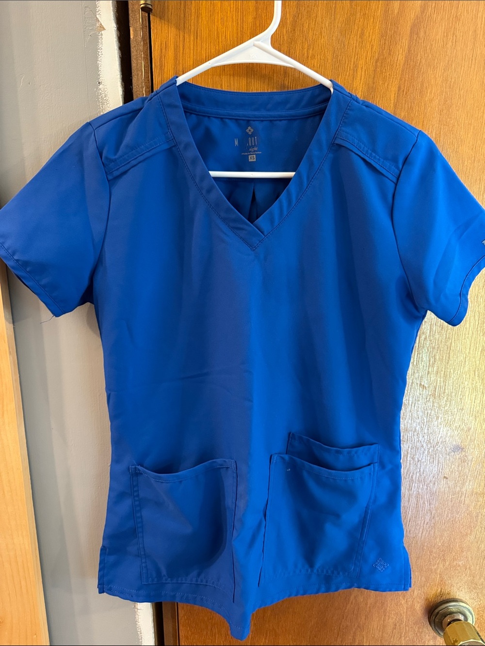 Women’s Med Couture V-Neck Scrub Top in Royal Blue